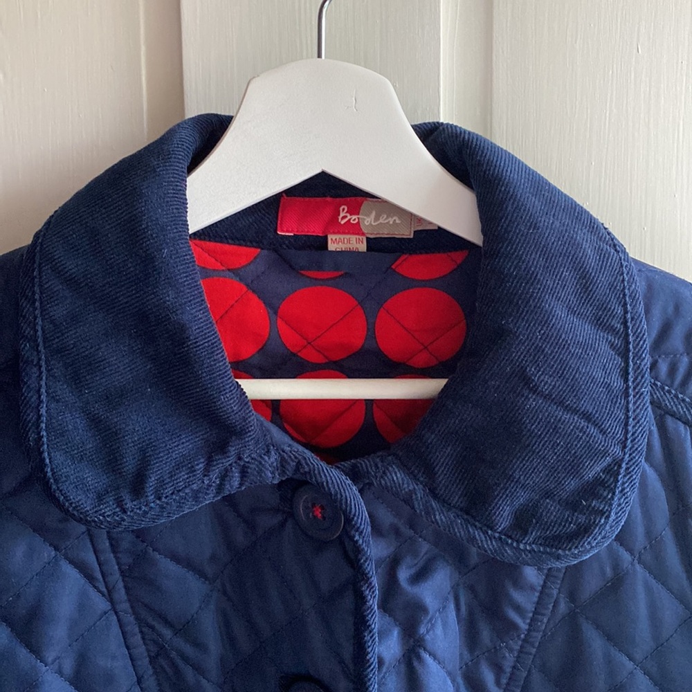 BODEN womens lightweight quilted jacket size US8/UK12 in navy blue - Picture 3 of 10